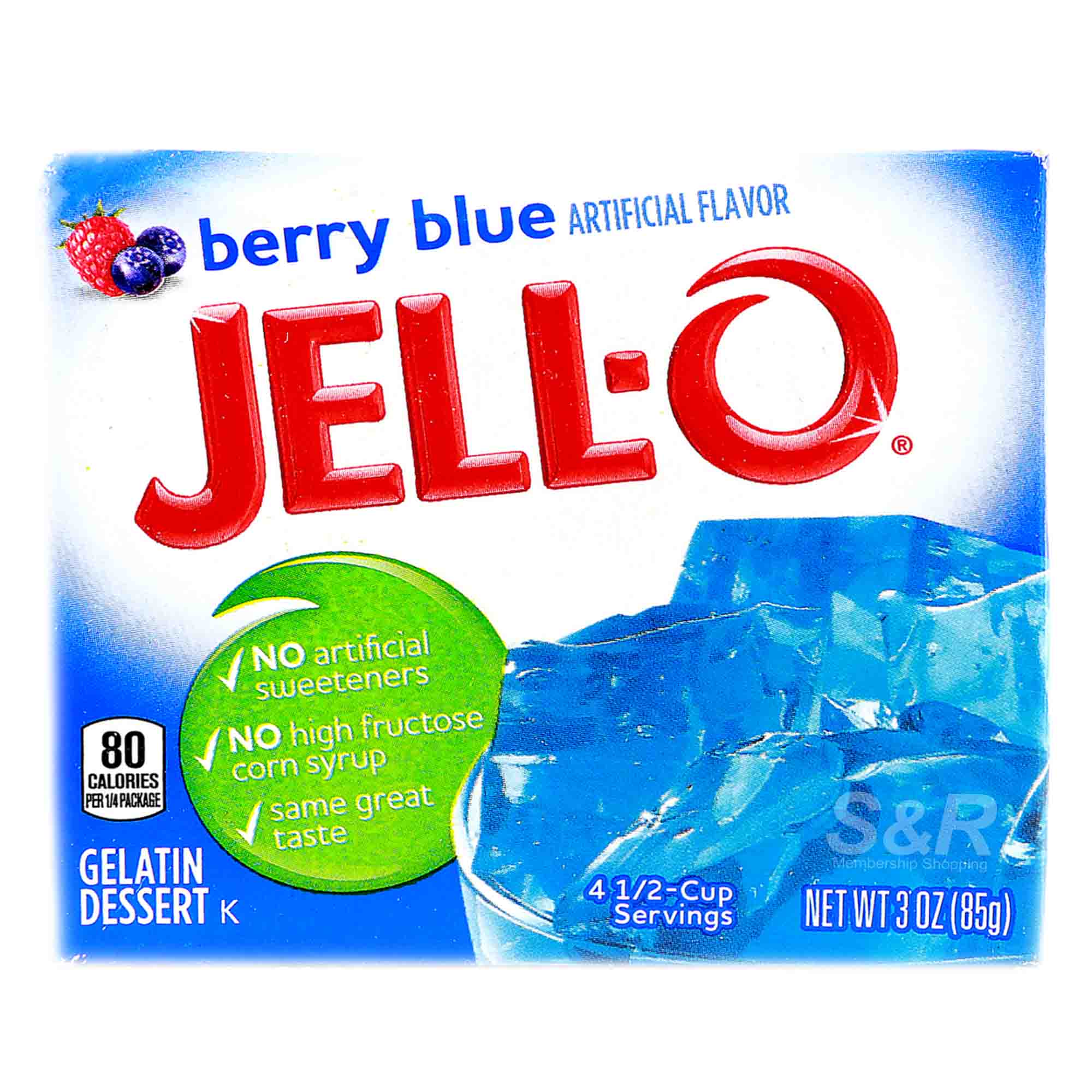 Jell-O Berry Blue Gelatin Mix 85g